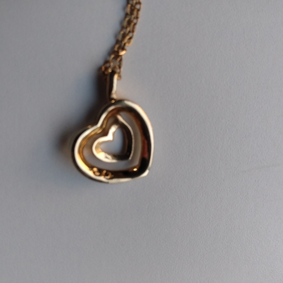 Swarovski 18K GP Chain Necklace Rhodium Pave Crystal Double Heart Pendant - Picture 6 of 11